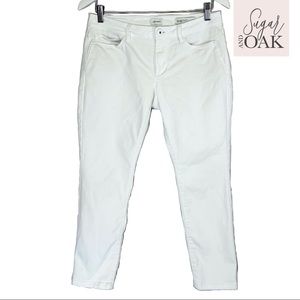 J. Jill Slim Ankle White Jeans Petite Sz 6